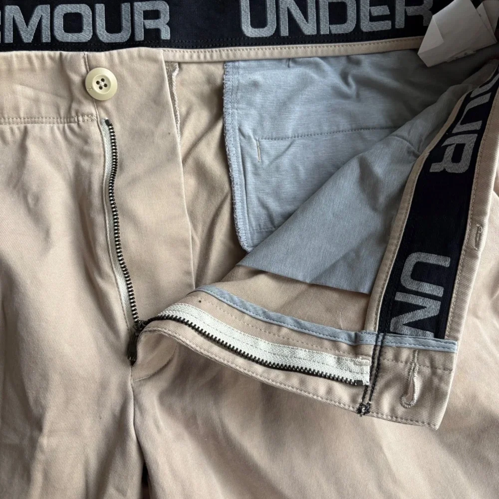 Under Armour Pants Mens 38x34 Chino Khaki Stretch Golf Workwear
